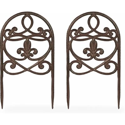 Relaxdays Gartenzäune - Vintage Gusseisen Bordure-Set Relaxdays Gartenzäune - Vintage Gusseisen Bordure-Set