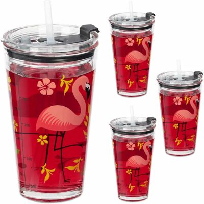 Relaxdays Kids Flamingo 450ml Cup - Kids Drinkware Relaxdays Kids Flamingo 450ml Cup - Kids Drinkware