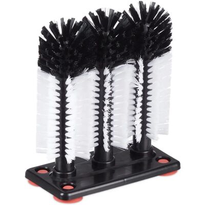 Relaxdays Glasborste - 22x18,5x10cm - Svart/Vit - Glasborste Relaxdays Glasborste - 22x18,5x10cm - Svart/Vit - Glasborste