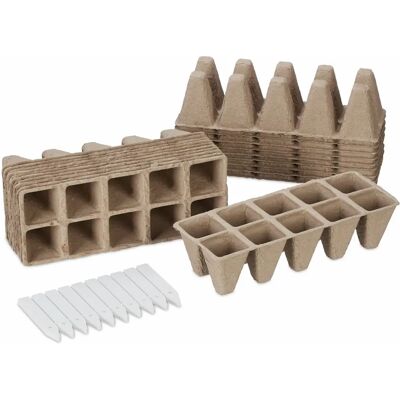 Relaxdays Saatgut-Set - Biologisch abbaubare Pappbecher, 200, Hellbraun Relaxdays Saatgut-Set - Biologisch abbaubare Pappbecher, 200, Hellbraun