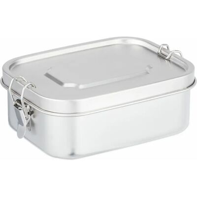 Relaxdays Edelstahl Lunchbox - 1L - Silber Relaxdays Edelstahl Lunchbox - 1L - Silber