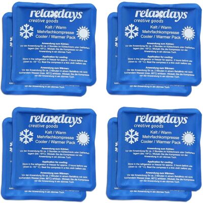 Relaxdays Wiederverwendbare Gelkühlkompressen - 8 Stück, 11x11cm - Schmerztherapie Relaxdays Wiederverwendbare Gelkühlkompressen - 8 Stück, 11x11cm - Schmerztherapie