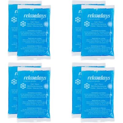 RELAXDAYS Ice Gel Packs - 8 Reusable Cold & Hot Compresses - 9x15cm RELAXDAYS Ice Gel Packs - 8 Reusable Cold & Hot Compresses - 9x15cm
