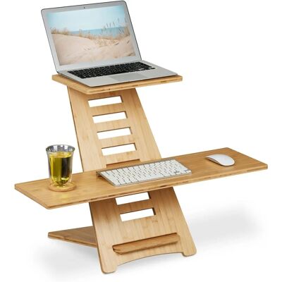 Supporto per Laptop in Bambù Regolabile - Scrivania in Piedi RELAXDAYS Supporto per Laptop in Bambù Regolabile - Scrivania in Piedi RELAXDAYS