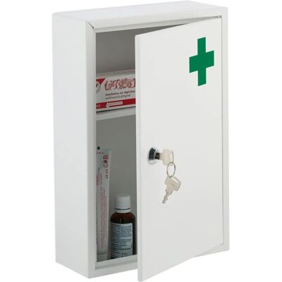 Relaxdays Gabinete de Medicina Blanco - 2 Compartimentos de Pared Relaxdays Gabinete de Medicina Blanco - 2 Compartimentos de Pared