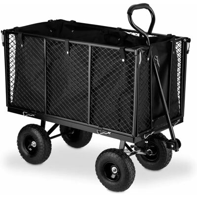 Relaxdays Stahl-Gartenwagen - Faltbarer großer Nutzwagen für Garten und Einkauf Relaxdays Stahl-Gartenwagen - Faltbarer großer Nutzwagen für Garten und Einkauf
