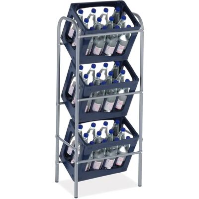 Estantería en acero Relaxdays para 3 cajas - Almacenaje Estantería en acero Relaxdays para 3 cajas - Almacenaje