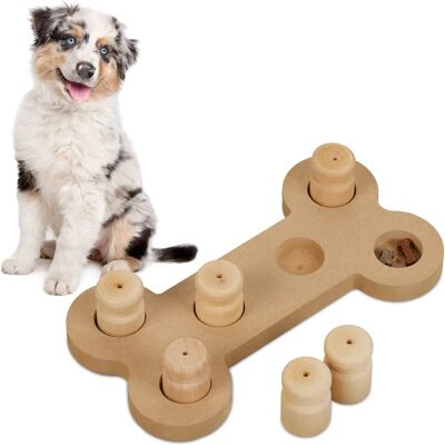 Relaxdays Gioco Puzzle per Cani - Naturale - Stimola Mente e Sensi Relaxdays Gioco Puzzle per Cani - Naturale - Stimola Mente e Sensi