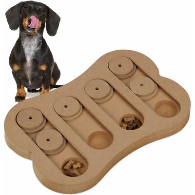Relaxdays Dog and Cat Toy - Natural MDF Puzzle Relaxdays Dog and Cat Toy - Natural MDF Puzzle