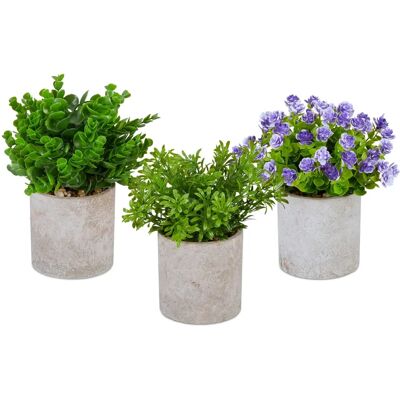 Relaxdays Ensemble de 3 Plantes Artificielles - Décoration Moderne - Publicité Relaxdays Ensemble de 3 Plantes Artificielles - Décoration Moderne - Publicité