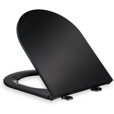 Relaxdays Asiento de Inodoro - Forma D, Cierre Suave, 36x45cm Relaxdays Asiento de Inodoro - Forma D, Cierre Suave, 36x45cm