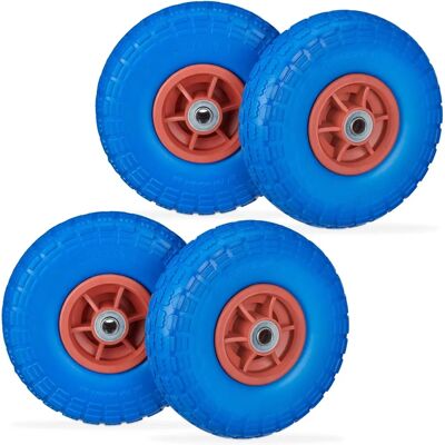 RELAXDAYS - Radsatz für Wagen - Blau, Rot - 4.1/3.5-4, 26cm Durchmesser RELAXDAYS - Radsatz für Wagen - Blau, Rot - 4.1/3.5-4, 26cm Durchmesser