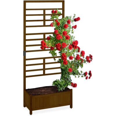 Relaxdays Pflanzenwand mit Rankgitter, 171x71,5x32cm Relaxdays Pflanzenwand mit Rankgitter, 171x71,5x32cm