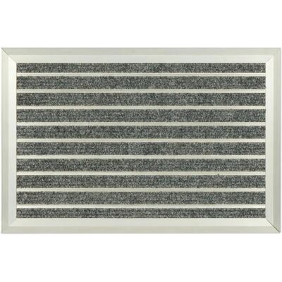 Relaxdays Aluminium Door Mat - Non-slip Indoor/Outdoor Rectangular Grey Relaxdays Aluminium Door Mat - Non-slip Indoor/Outdoor Rectangular Grey