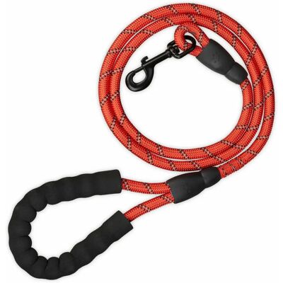 Relaxdays 10045659 Hund/Katze Leine - Reflektierend, Nylon, 150cm, Rot Relaxdays 10045659 Hund/Katze Leine - Reflektierend, Nylon, 150cm, Rot