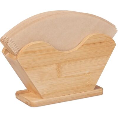 RELAXDAYS Bamboo Coffee Filter Holder - Fits Size 2 & 4 - Natural RELAXDAYS Bamboo Coffee Filter Holder - Fits Size 2 & 4 - Natural