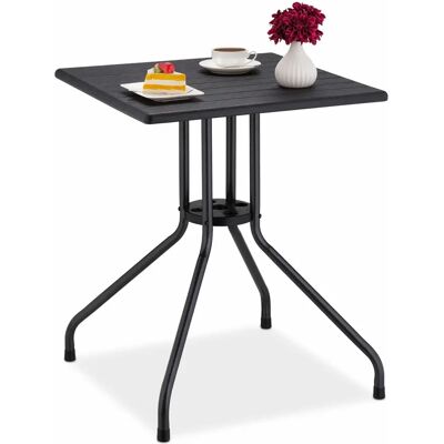 Relaxdays Table d'Extérieur - 75x61x61 cm - Noir - Publicité Relaxdays Table d'Extérieur - 75x61x61 cm - Noir - Publicité