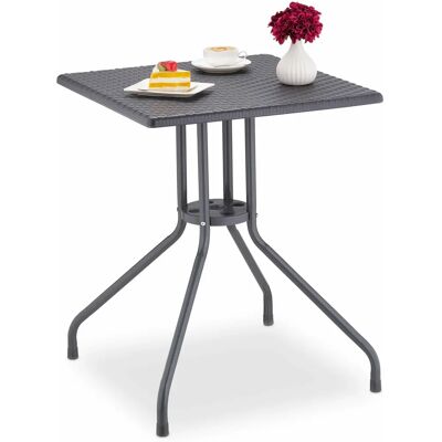 Relaxdays Gartentisch - Stabil Grau 75x61x61cm Relaxdays Gartentisch - Stabil Grau 75x61x61cm