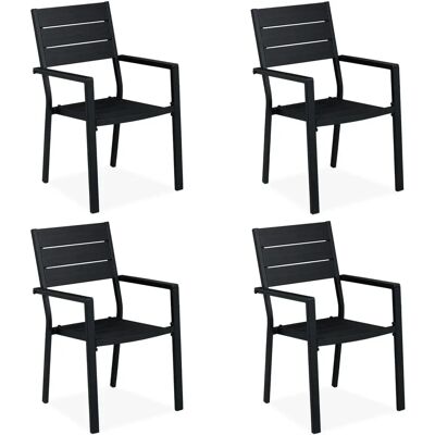 Ensemble de Chaises de Jardin Relaxdays - Noir Plastique Acier - 4 Chaises - Publicité Ensemble de Chaises de Jardin Relaxdays - Noir Plastique Acier - 4 Chaises - Publicité