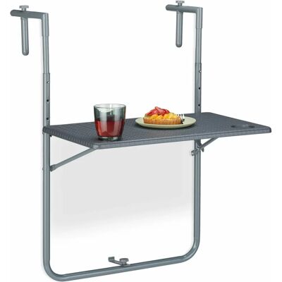 Relaxdays Balcony Folding Table - Adjustable, Space-saving, 30kg Relaxdays Balcony Folding Table - Adjustable, Space-saving, 30kg