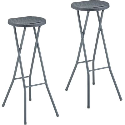 Relaxdays - Opvouwbare Rattan Barkruk - 80cm Relaxdays - Opvouwbare Rattan Barkruk - 80cm