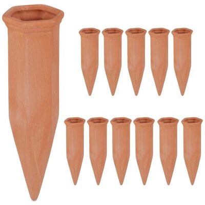 Relaxdays Bewässerungsspitzen - 12 Stück, Terrakotta, Für 1,5L Flaschen Relaxdays Bewässerungsspitzen - 12 Stück, Terrakotta, Für 1,5L Flaschen