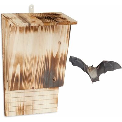 Relaxdays Bat Box - Natural Wood Bat Shelter for Birds and Bats Relaxdays Bat Box - Natural Wood Bat Shelter for Birds and Bats