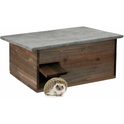 Relaxdays Trä Hedgehog Shelter - Isolerat trädgårdsdjur för vinterdvala Relaxdays Trä Hedgehog Shelter - Isolerat trädgårdsdjur för vinterdvala
