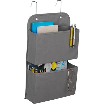 Relaxdays Wandorganizer - 2 Fächer - Grau Relaxdays Wandorganizer - 2 Fächer - Grau