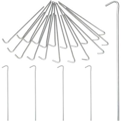 Relaxdays Picchetti da Tenda in Acciaio - 25 pz, 22cm, Argento Relaxdays Picchetti da Tenda in Acciaio - 25 pz, 22cm, Argento