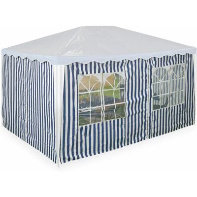 Relaxdays Wasserdichte Seitenteile für 3x4 m Pavillon - Blau & Weiß Relaxdays Wasserdichte Seitenteile für 3x4 m Pavillon - Blau & Weiß