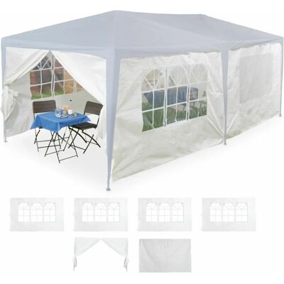 Paneles laterales impermeables para gazebo 3x6m de Relaxdays Paneles laterales impermeables para gazebo 3x6m de Relaxdays