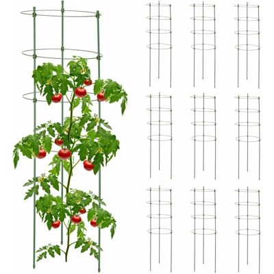 Relaxdays Pflanzstützsatz - Verstellbare 90cm Grüne Rankhilfen Relaxdays Pflanzstützsatz - Verstellbare 90cm Grüne Rankhilfen
