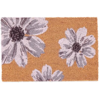 Relaxdays Tapis en Coquilles de Coco - Design Floral - 60x40cm - Antidérapant - Intérieur/Extérieur Relaxdays Tapis en Coquilles de Coco - Design Floral - 60x40cm - Antidérapant - Intérieur/Extérieur
