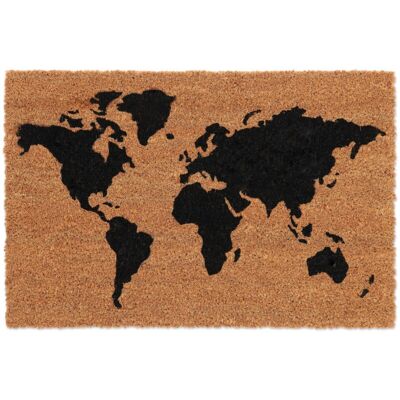 Relaxdays Felpudo de coco - Mapa del mundo - 40x60 cm - Interior y exterior Relaxdays Felpudo de coco - Mapa del mundo - 40x60 cm - Interior y exterior
