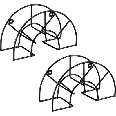 Relaxdays Hose Holder Set - Wall-Mounted, 2 pcs, Steel, 45 m, 5/8 - Hose Holder Relaxdays Hose Holder Set - Wall-Mounted, 2 pcs, Steel, 45 m, 5/8 - Hose Holder