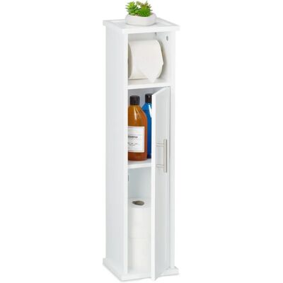 Relaxdays Armario Porta Papel Higiénico Baño - Ahorro de Espacio, 77x18.5x17.5 cm Relaxdays Armario Porta Papel Higiénico Baño - Ahorro de Espacio, 77x18.5x17.5 cm