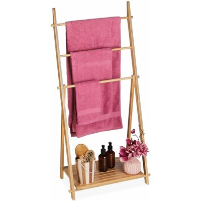 Relaxdays Bambustorkställning - Platsbesparande, 3 Armar, Fällbar - Badrumsaccessoar Relaxdays Bambustorkställning - Platsbesparande, 3 Armar, Fällbar - Badrumsaccessoar