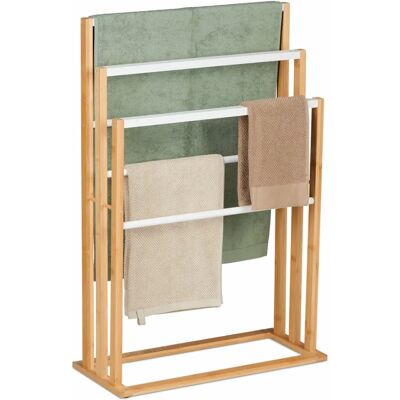 Relaxdays Bamboo Towel Stand - 6 Bars for Towels - 82x55 cm Relaxdays Bamboo Towel Stand - 6 Bars for Towels - 82x55 cm
