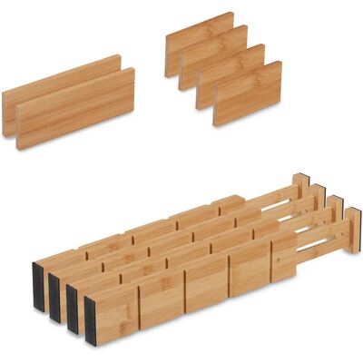 Relaxdays Bambus Schubladenteiler - 34-44cm verstellbar Relaxdays Bambus Schubladenteiler - 34-44cm verstellbar