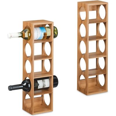 Relaxdays Bambus Weinständer Set - Für 5 Flaschen Relaxdays Bambus Weinständer Set - Für 5 Flaschen
