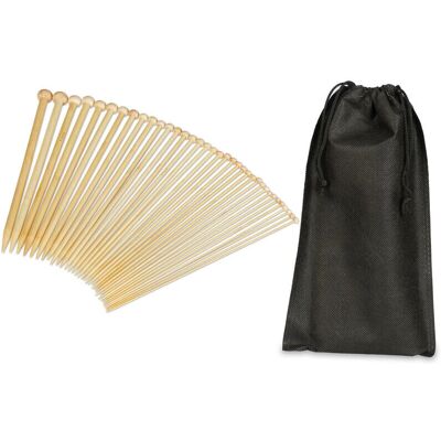 RELAXDAYS Bambus Doppelpins-Set - 36 Stk, 18 Größen RELAXDAYS Bambus Doppelpins-Set - 36 Stk, 18 Größen
