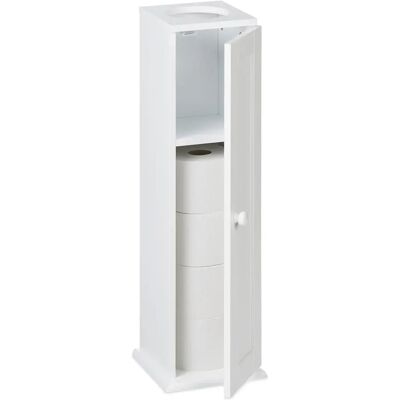 Relaxdays Weißer Toilettenschrank - Platzsparender Badorganizer Relaxdays Weißer Toilettenschrank - Platzsparender Badorganizer
