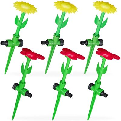 Relaxdays Gartensprinkler-Set - Bunte Dekorative Wasser Sprüher Relaxdays Gartensprinkler-Set - Bunte Dekorative Wasser Sprüher