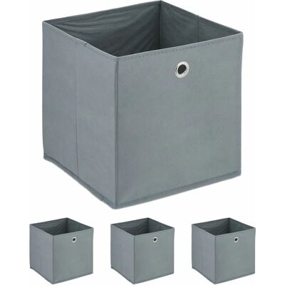 Relaxdays Aufbewahrungsbox - Beige, Grau - Quadratisch, Faltbar - Aufbewahrung Relaxdays Aufbewahrungsbox - Beige, Grau - Quadratisch, Faltbar - Aufbewahrung