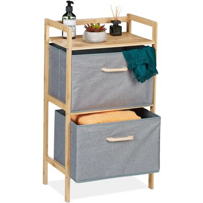Relaxdays Bambus Wäschekorb mit Regal - Waschkorb mit Stauraum Relaxdays Bambus Wäschekorb mit Regal - Waschkorb mit Stauraum