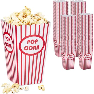 Relaxdays Popcorn Bags Set 100 Retro Cinema Style Relaxdays Popcorn Bags Set 100 Retro Cinema Style