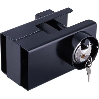 RELAXDAYS Trailer Lock - Steel, Black, Easy Install, Secure - Trailer Lock RELAXDAYS Trailer Lock - Steel, Black, Easy Install, Secure - Trailer Lock