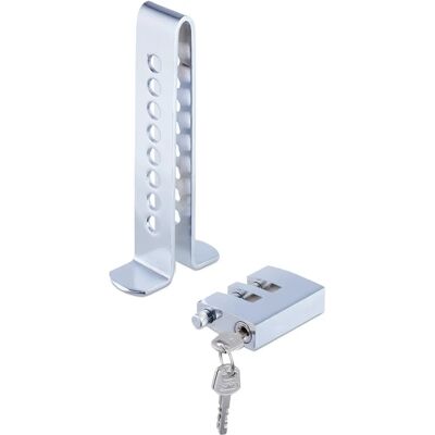 Relaxdays Anti-Theft Car Pedal Lock - Adjustable, Steel, Silver - Vehicle Security Accessory Relaxdays Anti-Theft Car Pedal Lock - Adjustable, Steel, Silver - Vehicle Security Accessory