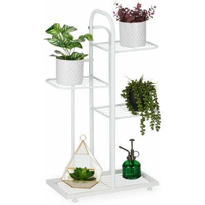 Relaxdays Plant Stand - 10047182 - 4-Tier Steel Display - Indoor/Outdoor Relaxdays Plant Stand - 10047182 - 4-Tier Steel Display - Indoor/Outdoor